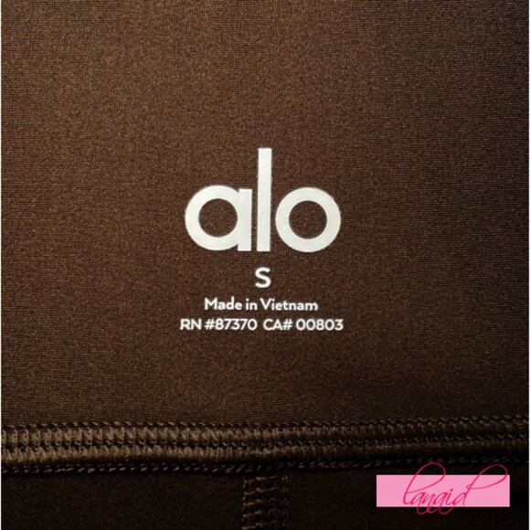 Alo Airlift Winter Warm High-Waist Leggings Espresso Hi-Rise Brushed Fleece Pant - Picture 13 of 16